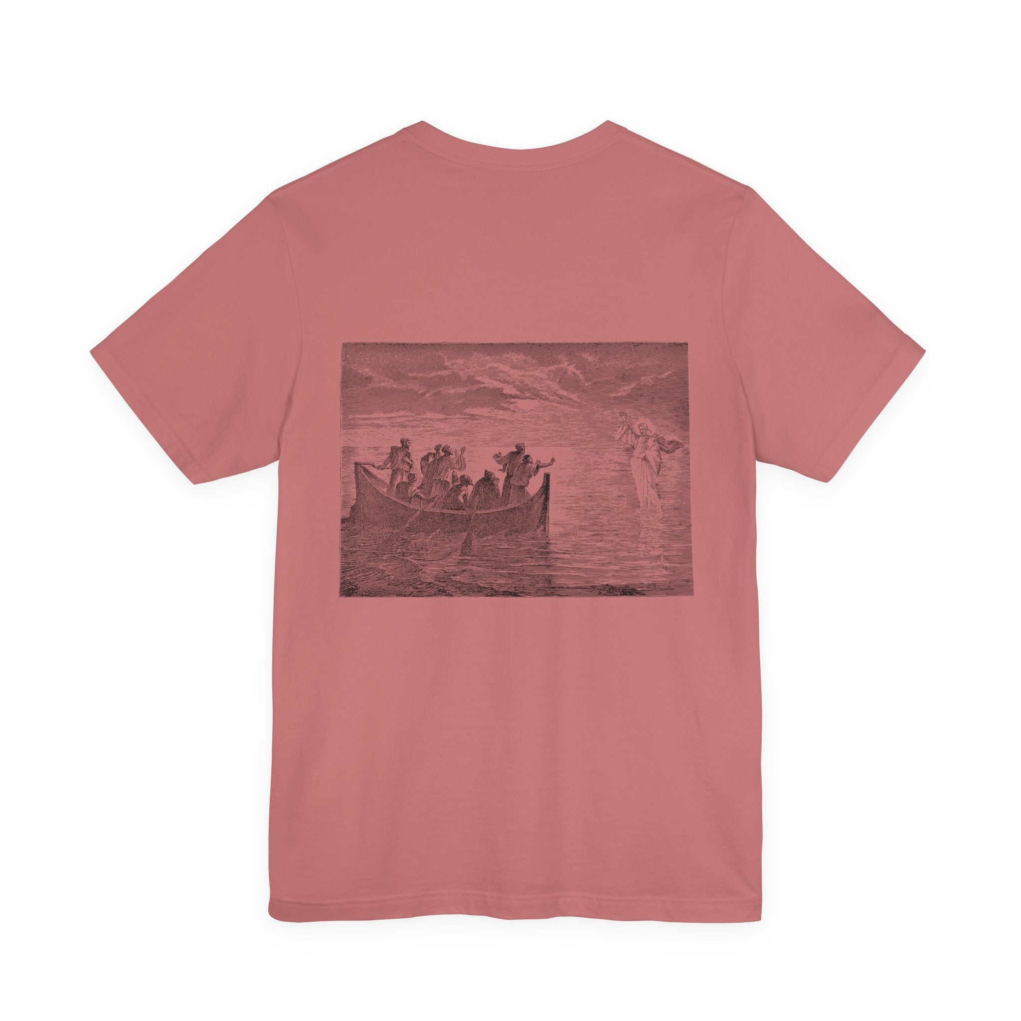 "Jesus Calms the Storm" T-Shirt | Biblical Art Apparel | Matthew 8:23-27