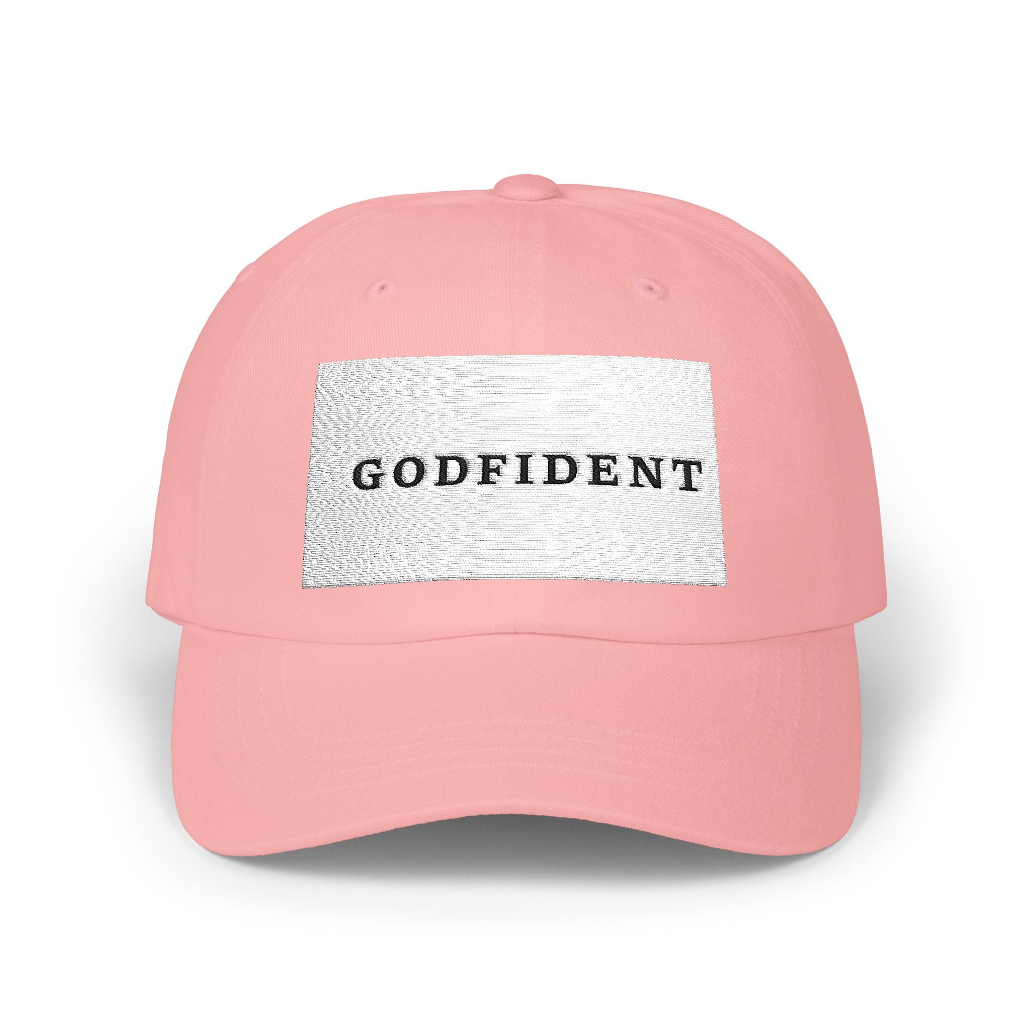 Godfident Embroidered Classic Dad Cap | White Baseball Hat