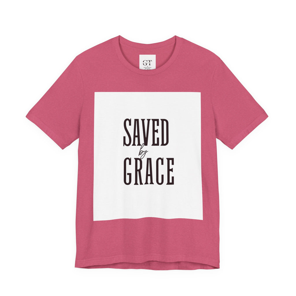 Saved by Grace T-shirt | Christian faith scripture graphic