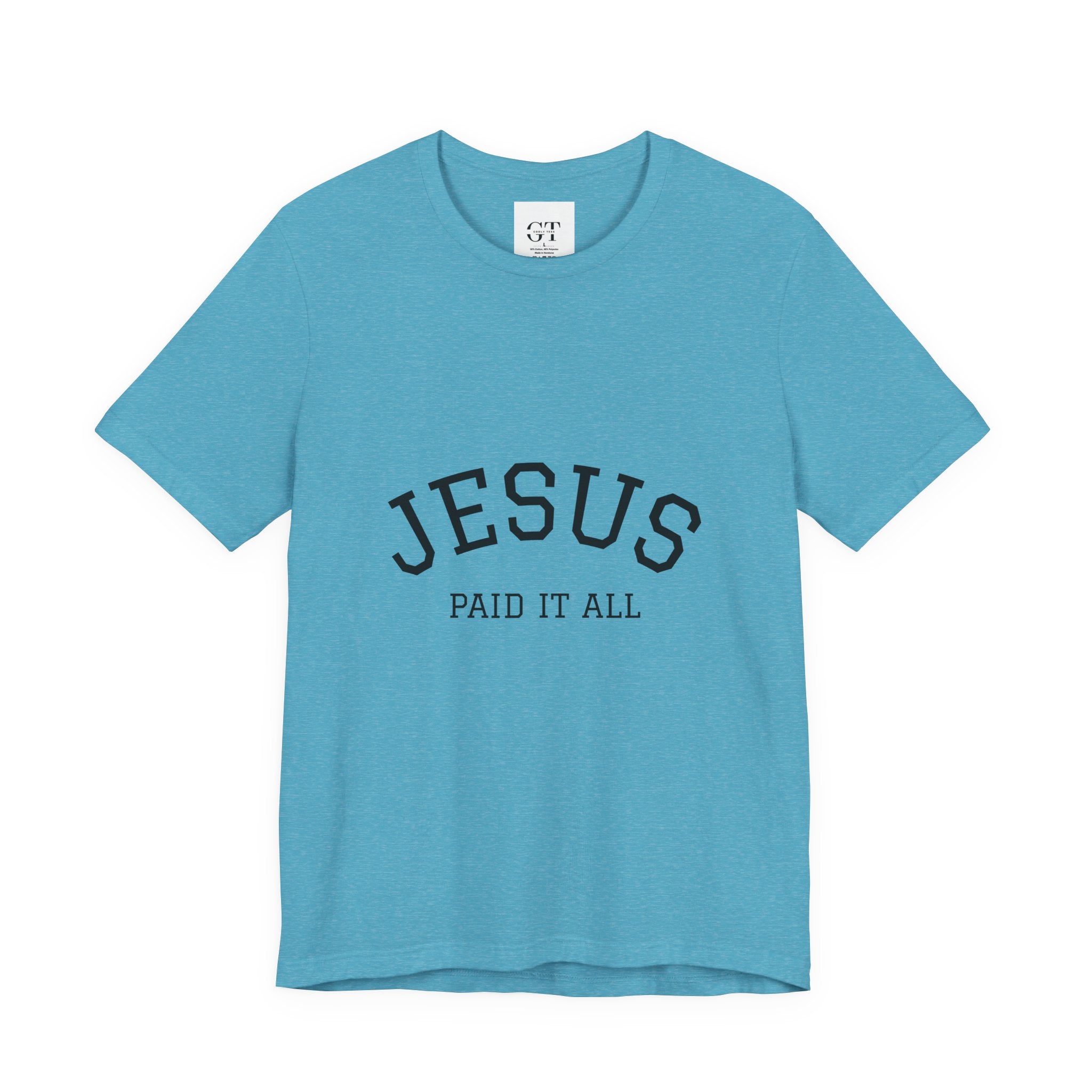 Jesus Paid It All Tee — Christian Faith Graphic T-Shirt (Receipt Back Print)