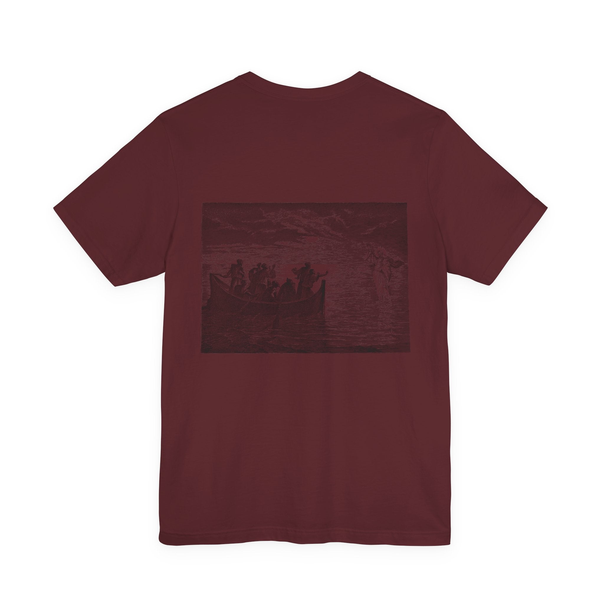 "Jesus Calms the Storm" T-Shirt | Biblical Art Apparel | Matthew 8:23-27
