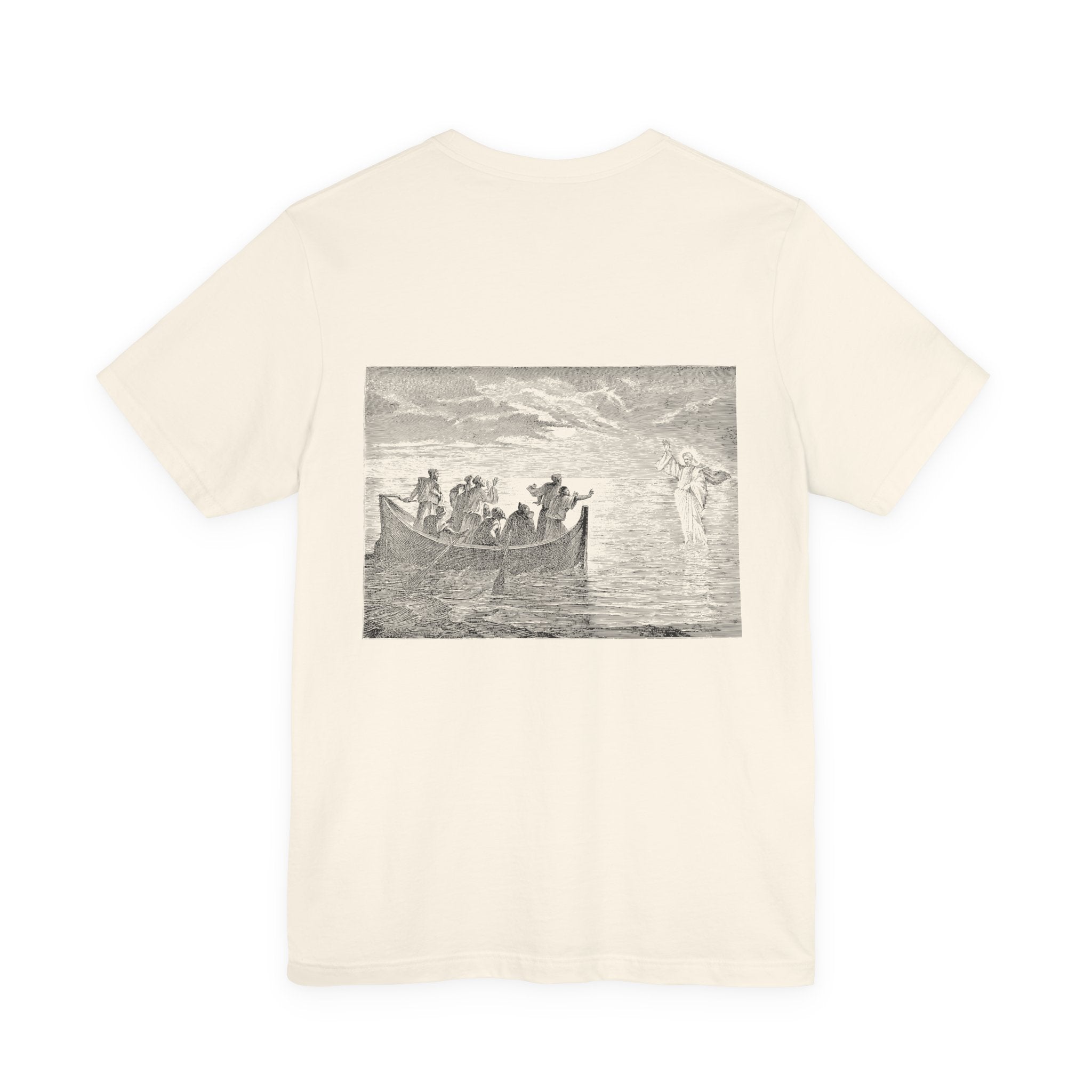 "Jesus Calms the Storm" T-Shirt | Biblical Art Apparel | Matthew 8:23-27