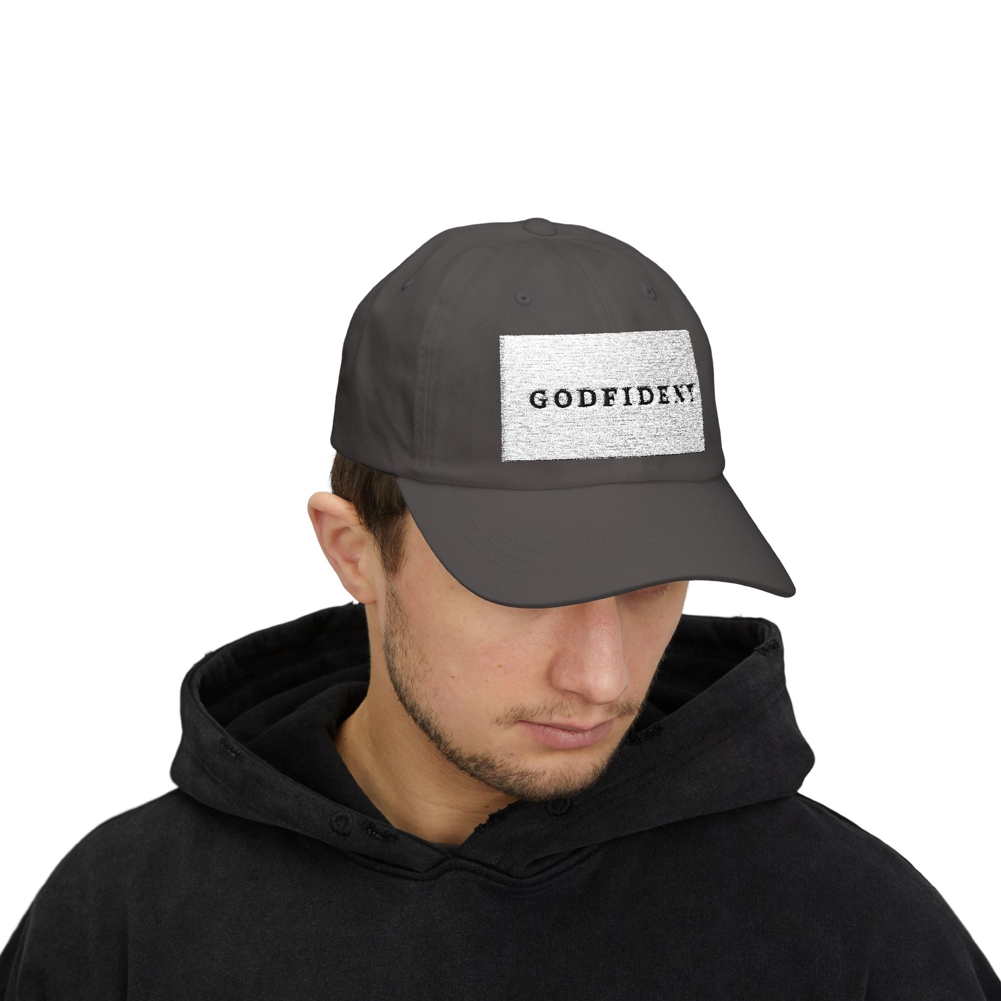 Godfident Embroidered Classic Dad Cap | White Baseball Hat
