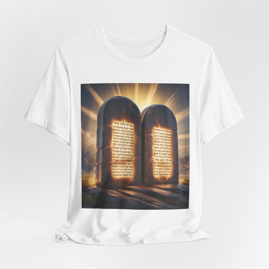 Ten Commandments Tablet T-shirt | Religious Scripture Apparel