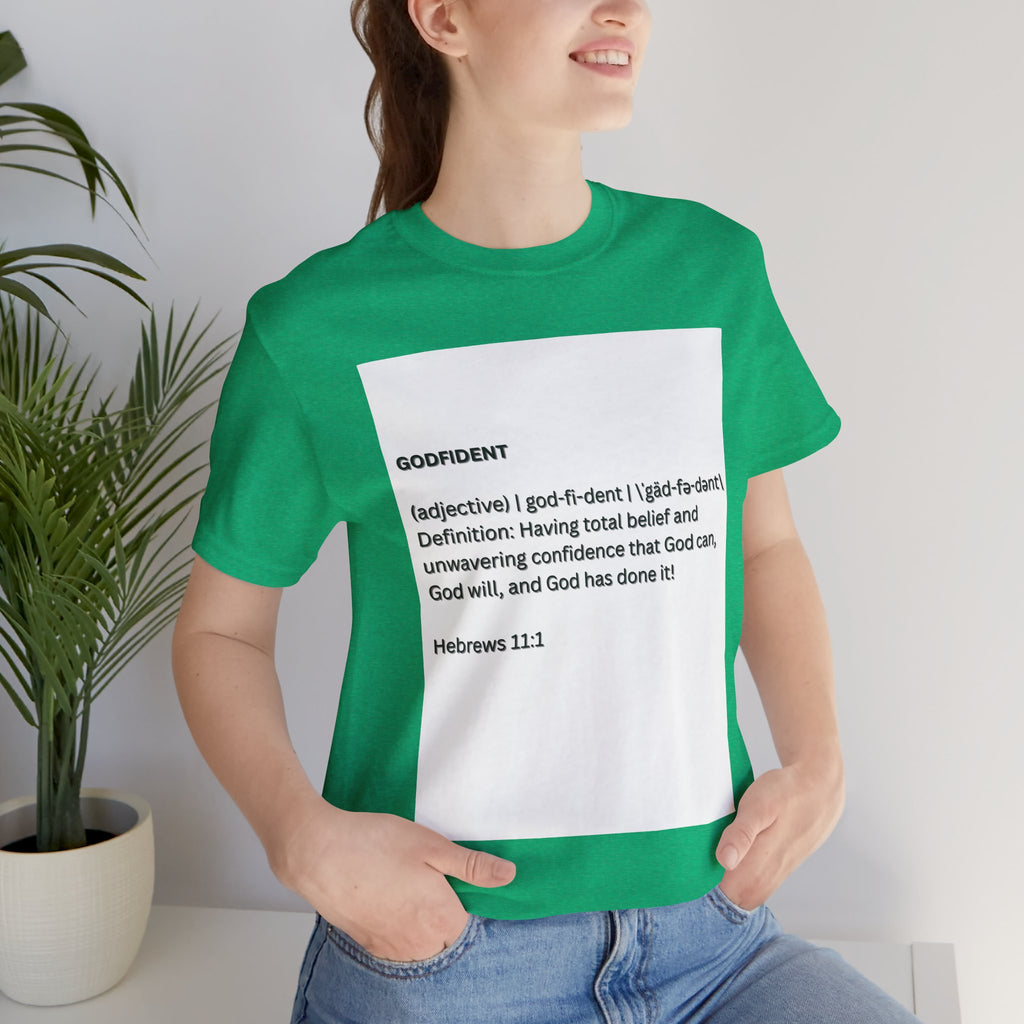Godfident Definition Tee | Christian Faith Scripture Hebrews 11:1