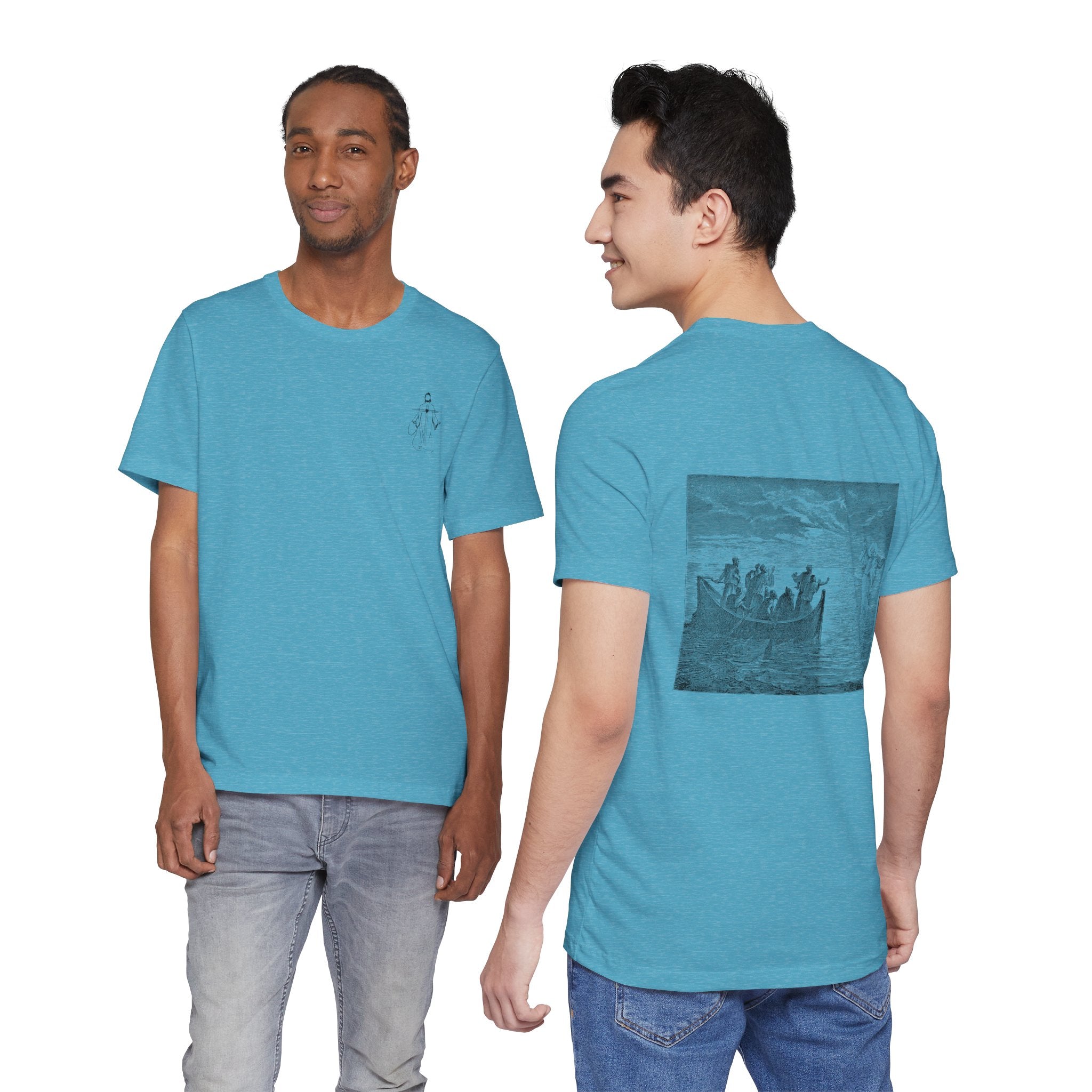 "Jesus Calms the Storm" T-Shirt | Biblical Art Apparel | Matthew 8:23-27