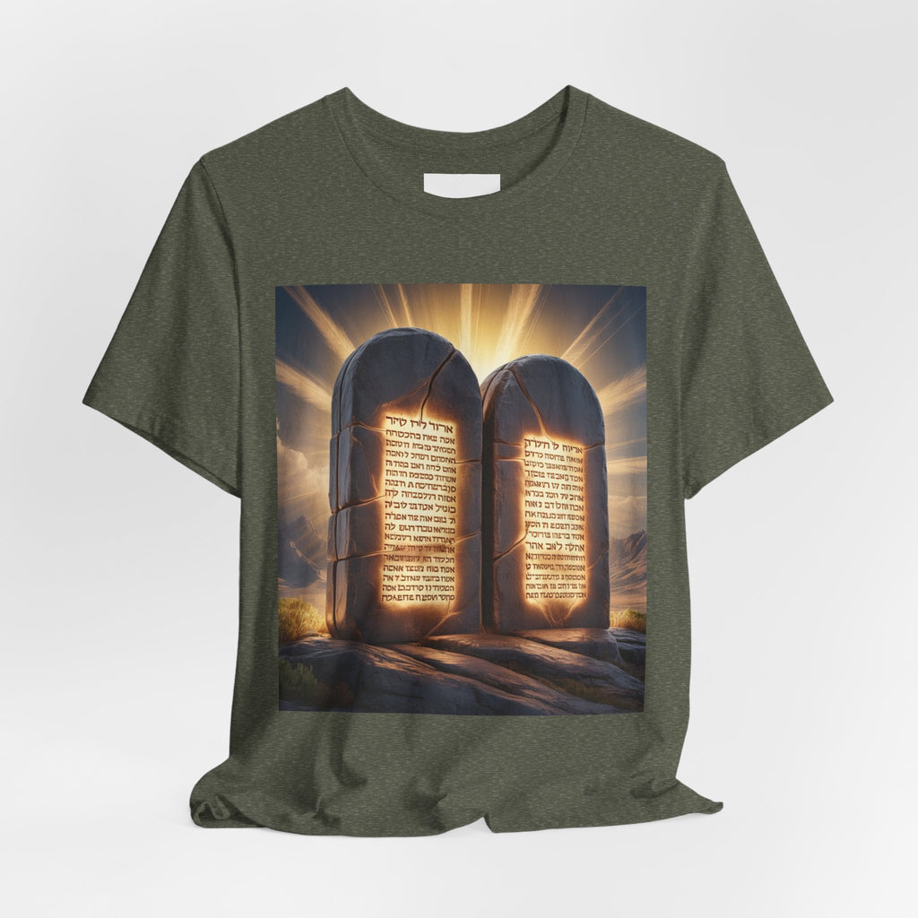 Ten Commandments Tablet T-shirt | Religious Scripture Apparel