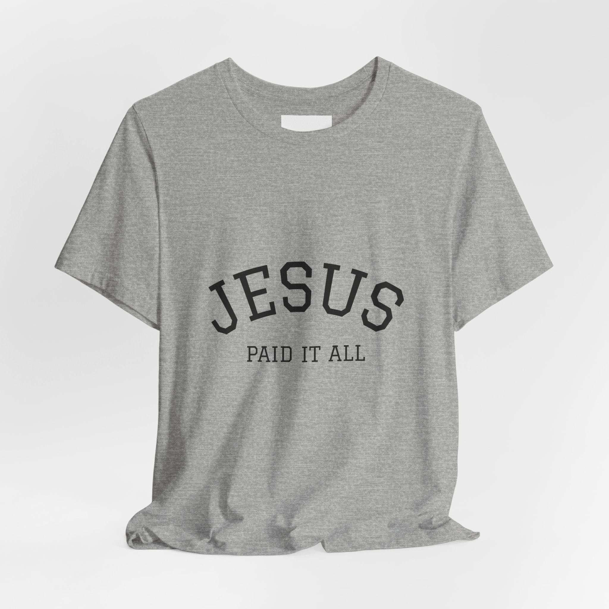 Jesus Paid It All Tee — Christian Faith Graphic T-Shirt (Receipt Back Print)