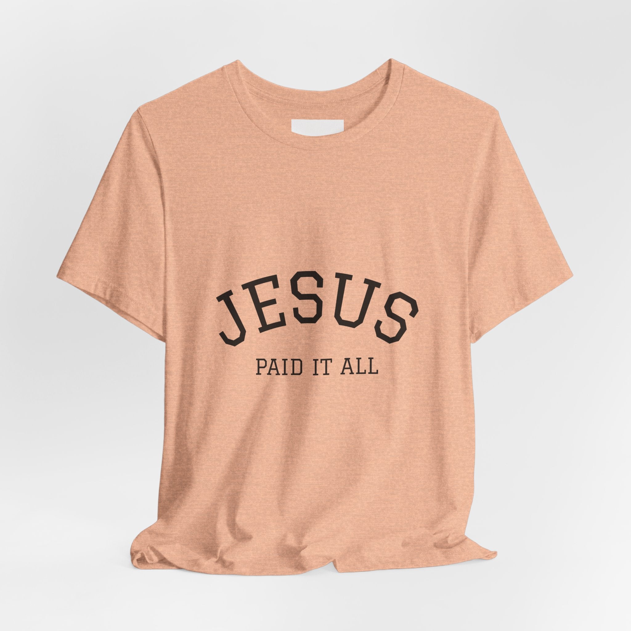 Jesus Paid It All Tee — Christian Faith Graphic T-Shirt (Receipt Back Print)
