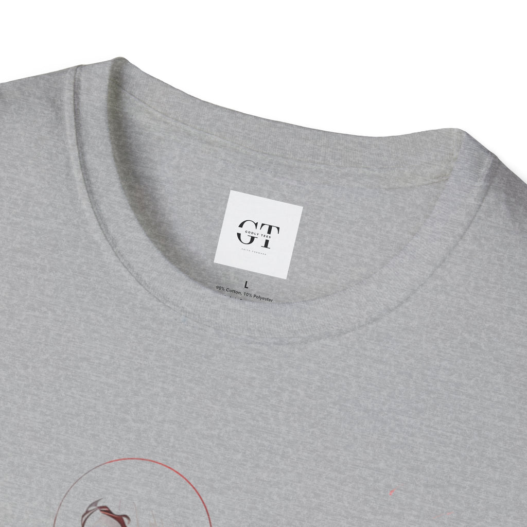 Jesus Watercolor T-Shirt — Red Abstract Sacred Heart Graphic Tee