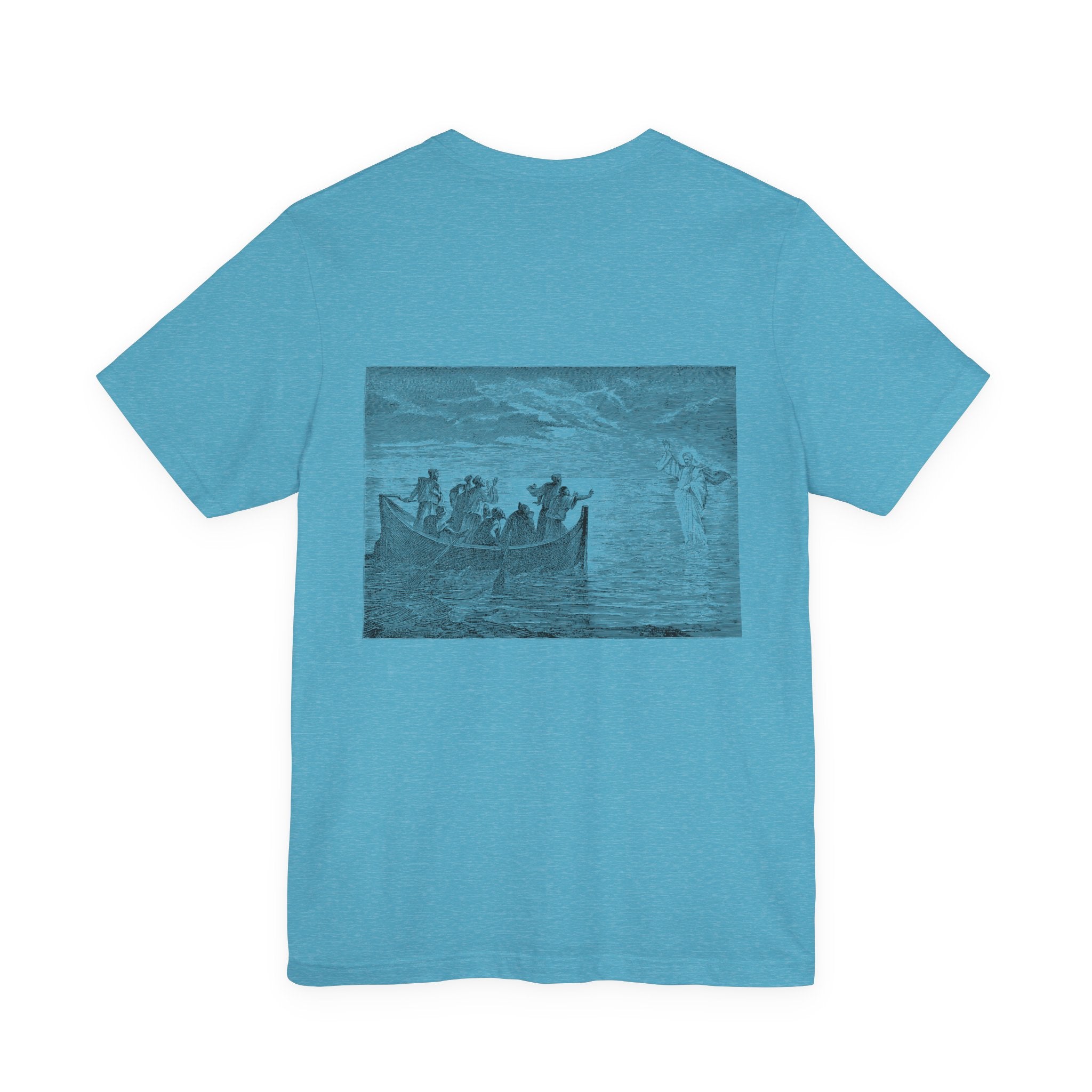 "Jesus Calms the Storm" T-Shirt | Biblical Art Apparel | Matthew 8:23-27