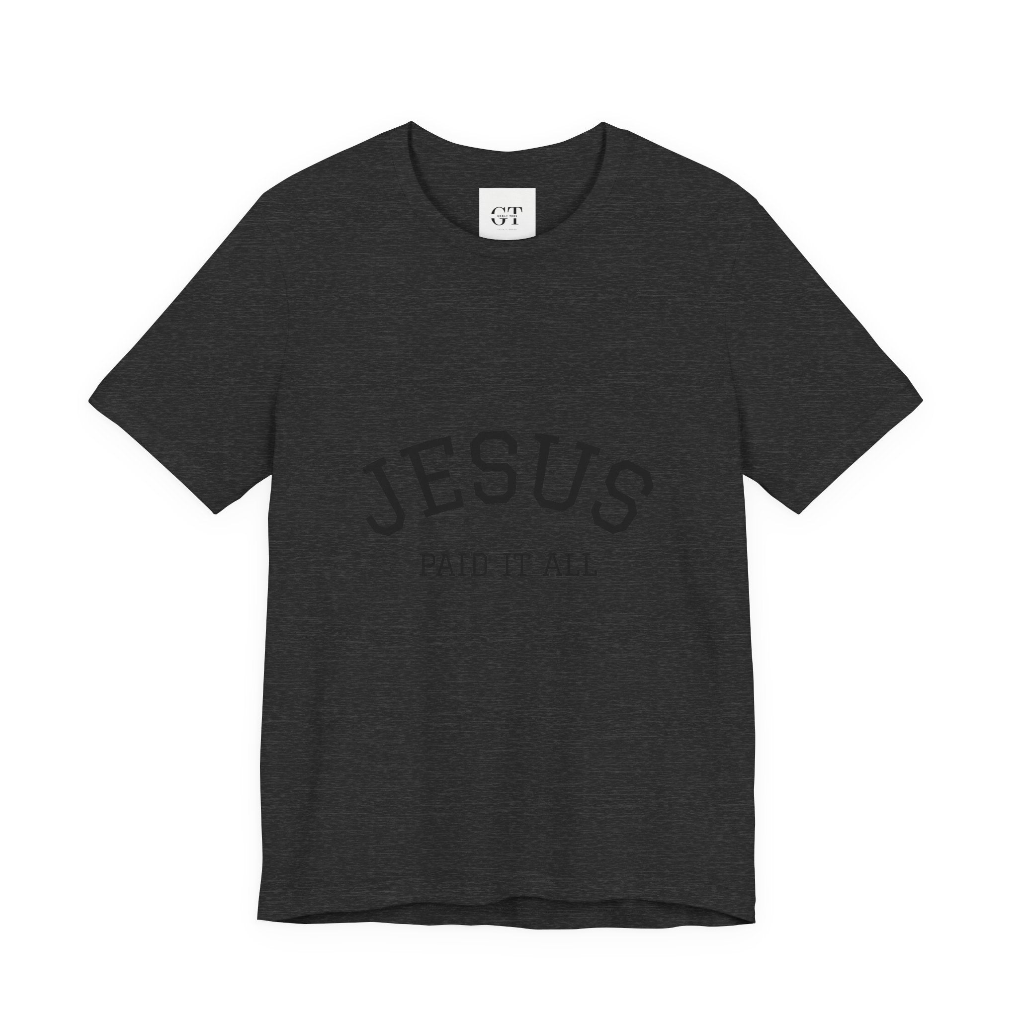 Jesus Paid It All Tee — Christian Faith Graphic T-Shirt (Receipt Back Print)