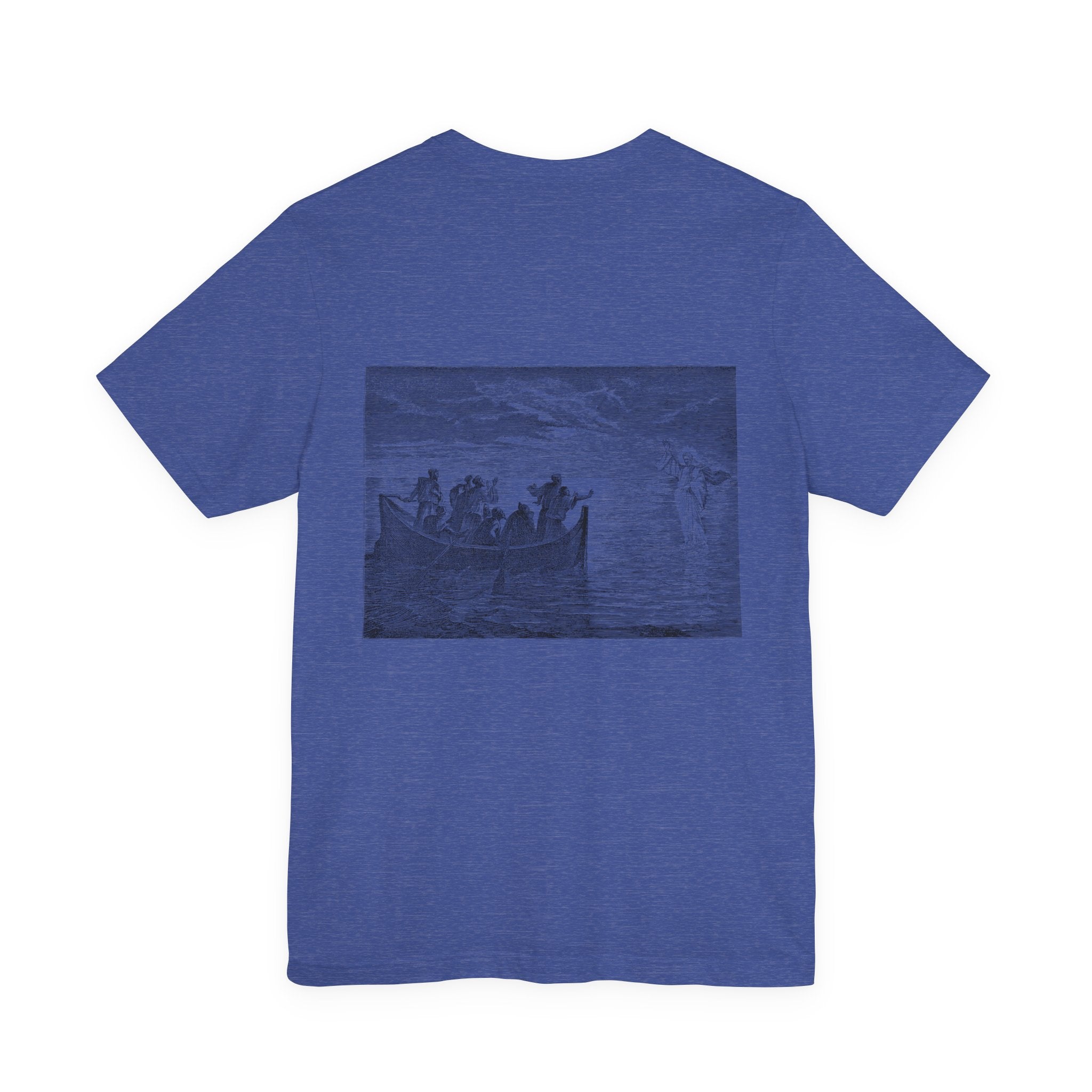 "Jesus Calms the Storm" T-Shirt | Biblical Art Apparel | Matthew 8:23-27