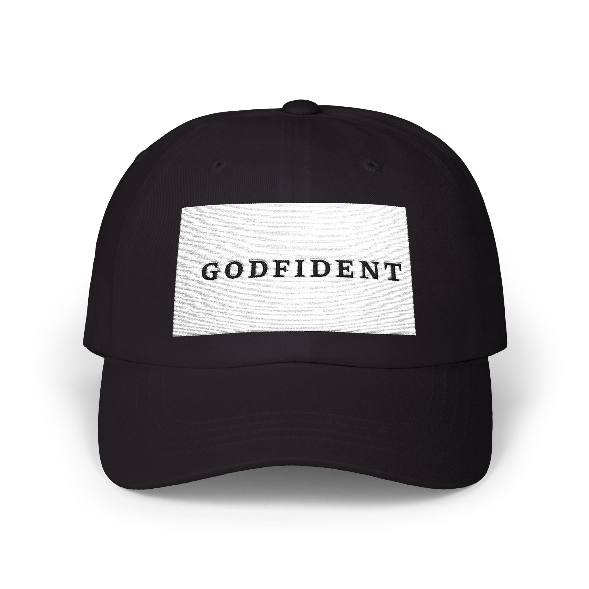 Godfident Embroidered Classic Dad Cap | White Baseball Hat