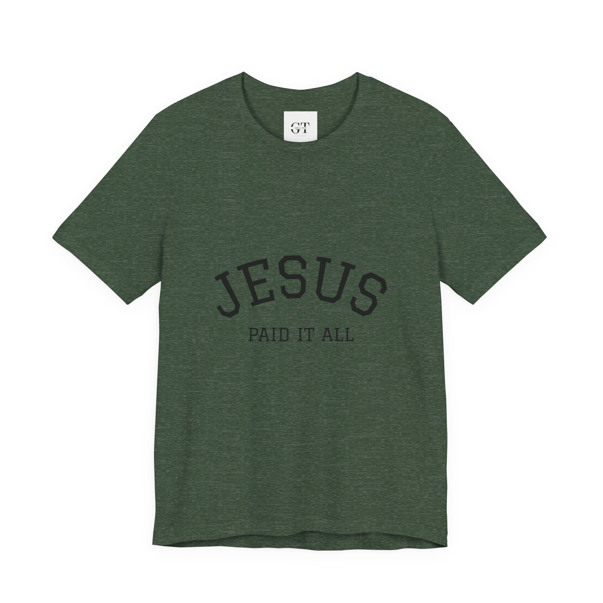 Jesus Paid It All Tee — Christian Faith Graphic T-Shirt (Receipt Back Print)