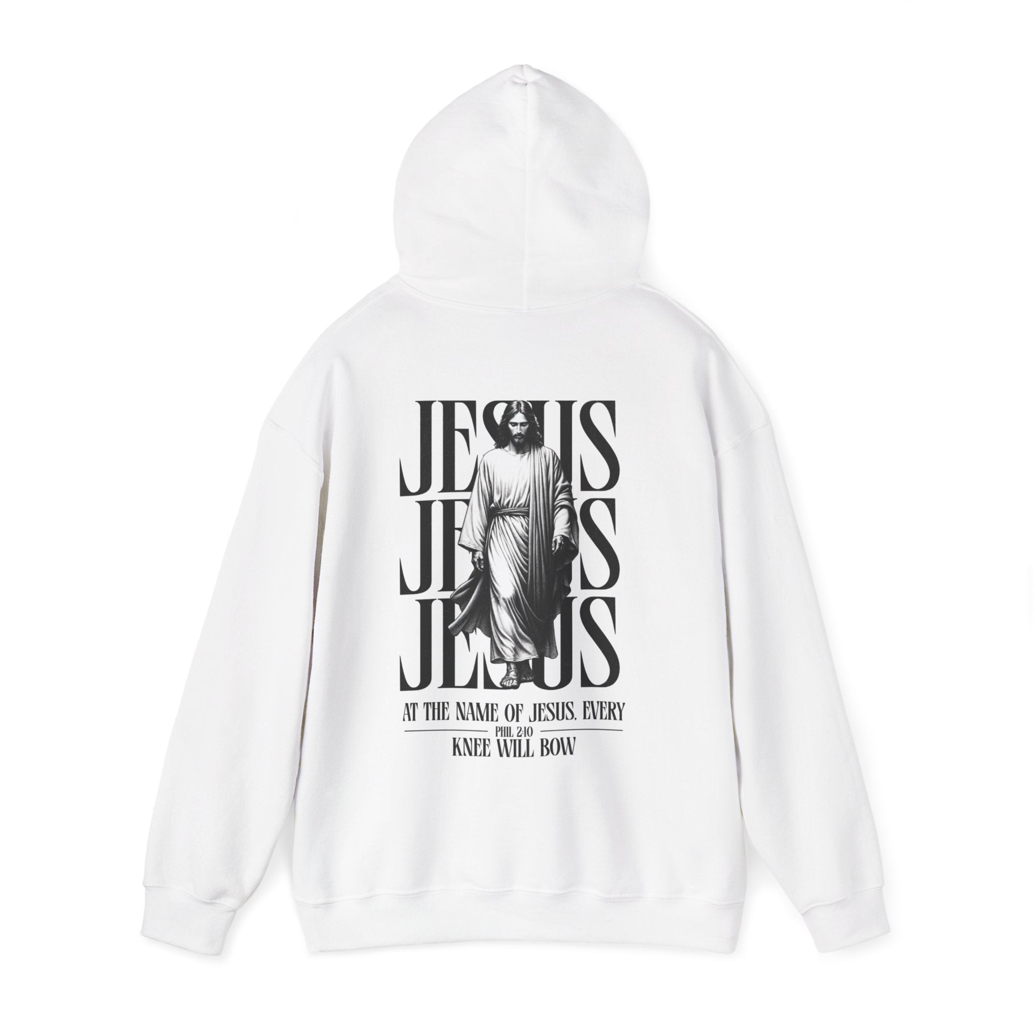 Jesus Hoodie | Religious Graphic Pullover, Back Prayer Design