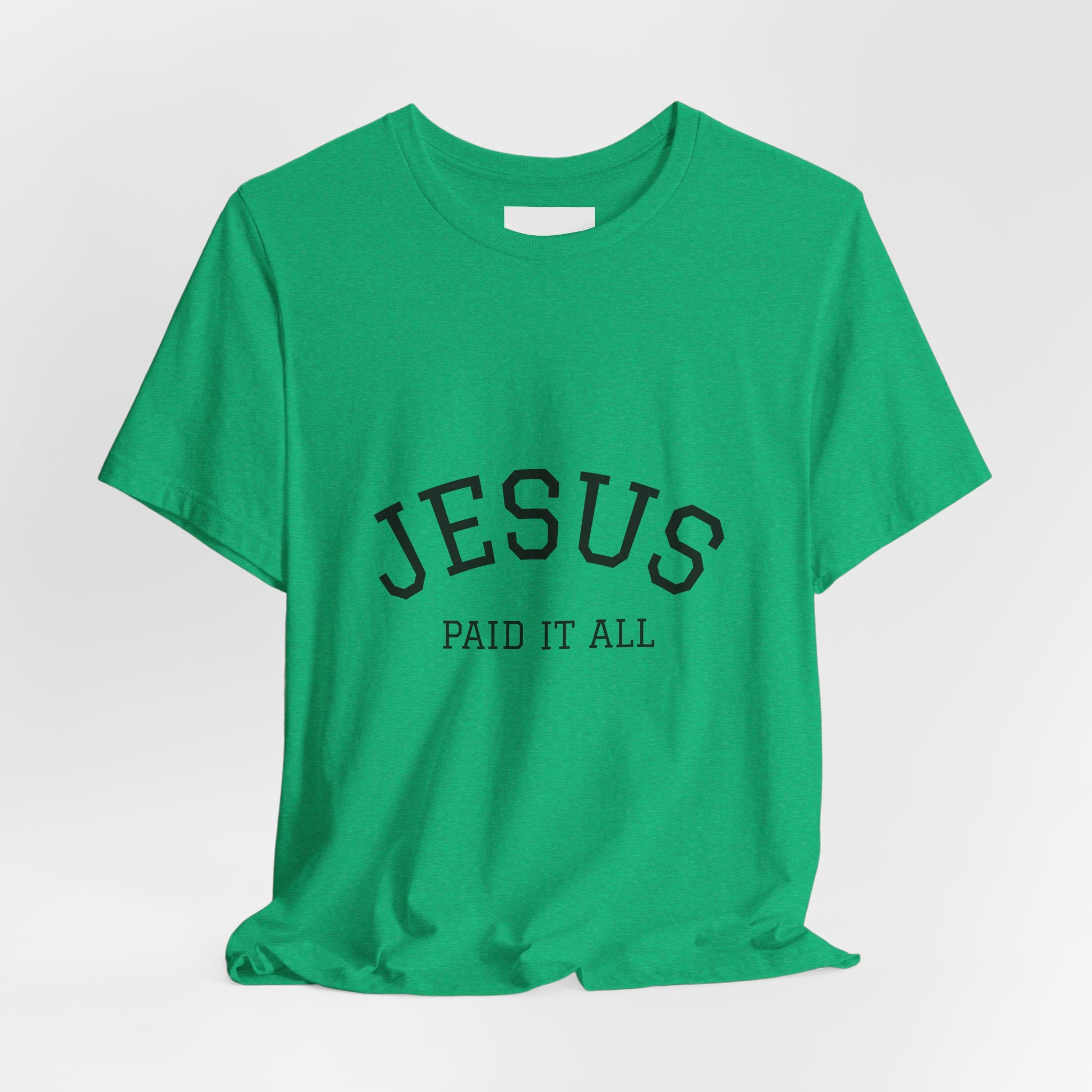 Jesus Paid It All Tee — Christian Faith Graphic T-Shirt (Receipt Back Print)