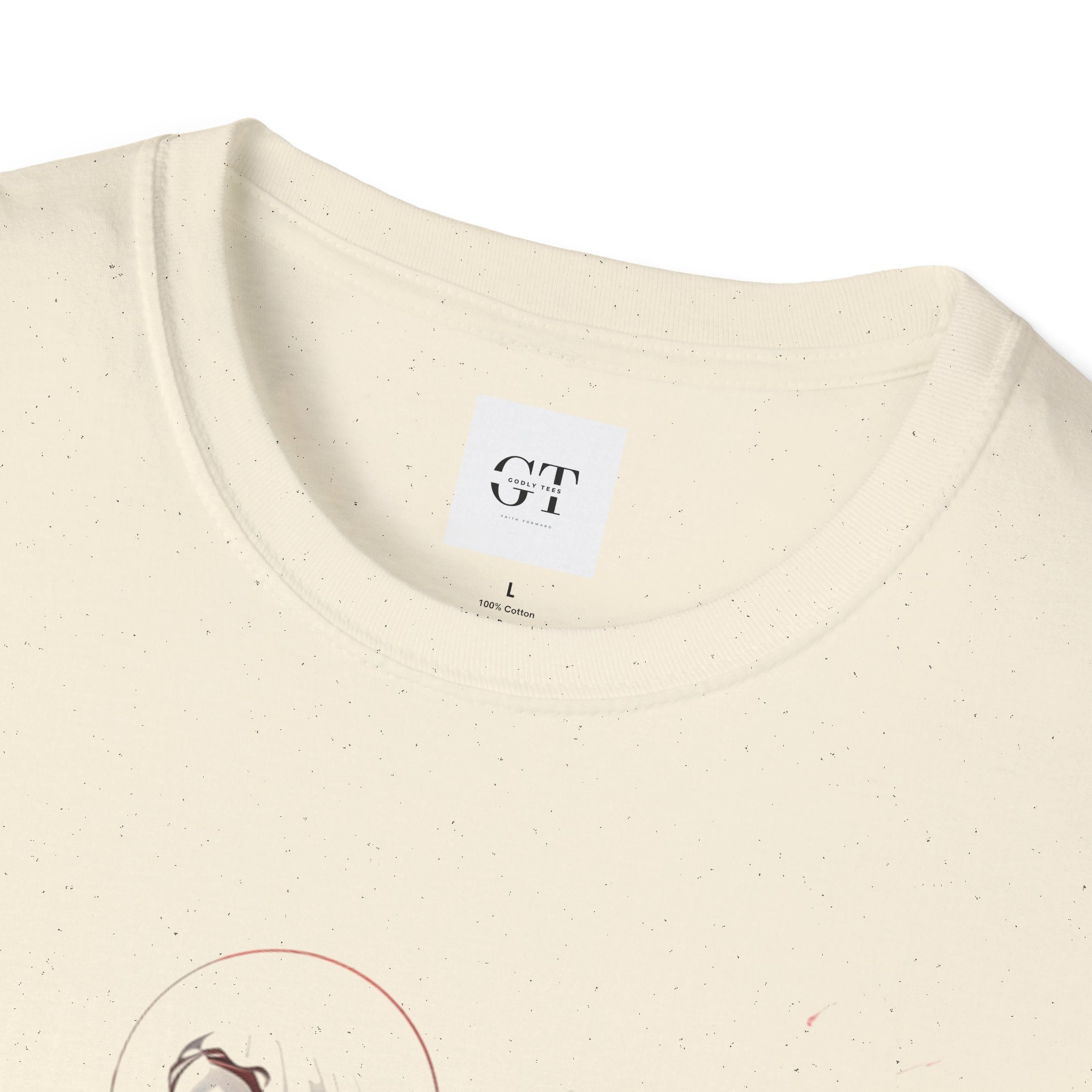 Jesus Watercolor T-Shirt — Red Abstract Sacred Heart Graphic Tee