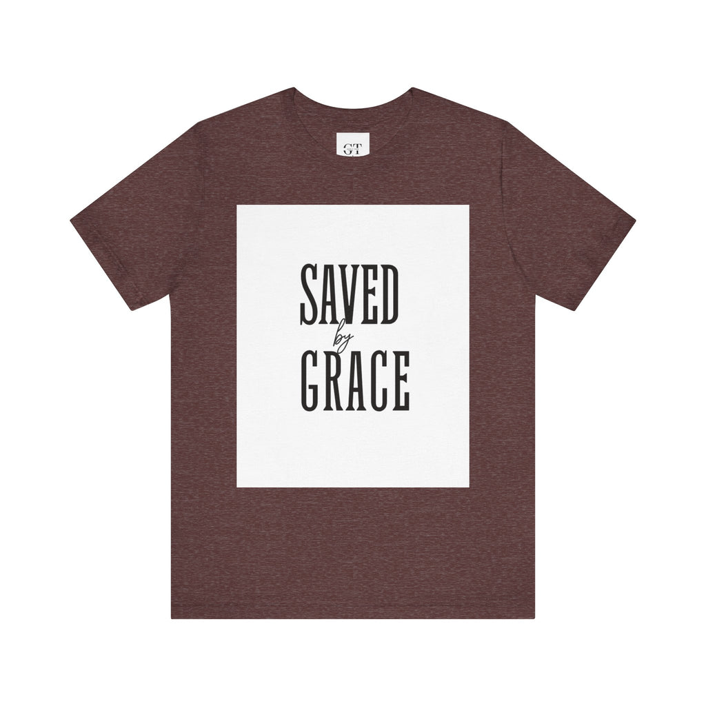 Saved by Grace T-shirt | Christian faith scripture graphic
