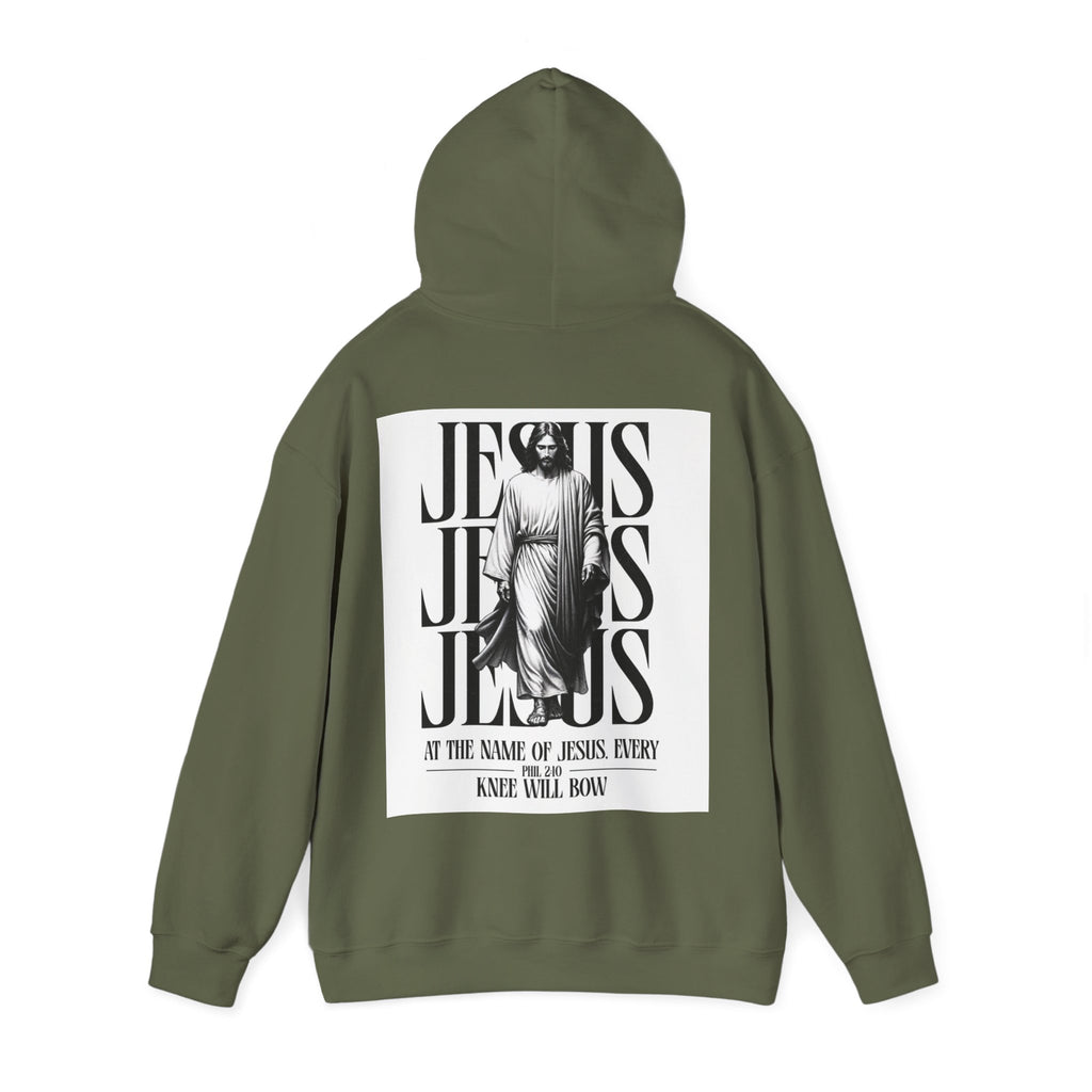 Jesus Hoodie | Religious Graphic Pullover, Back Prayer Design