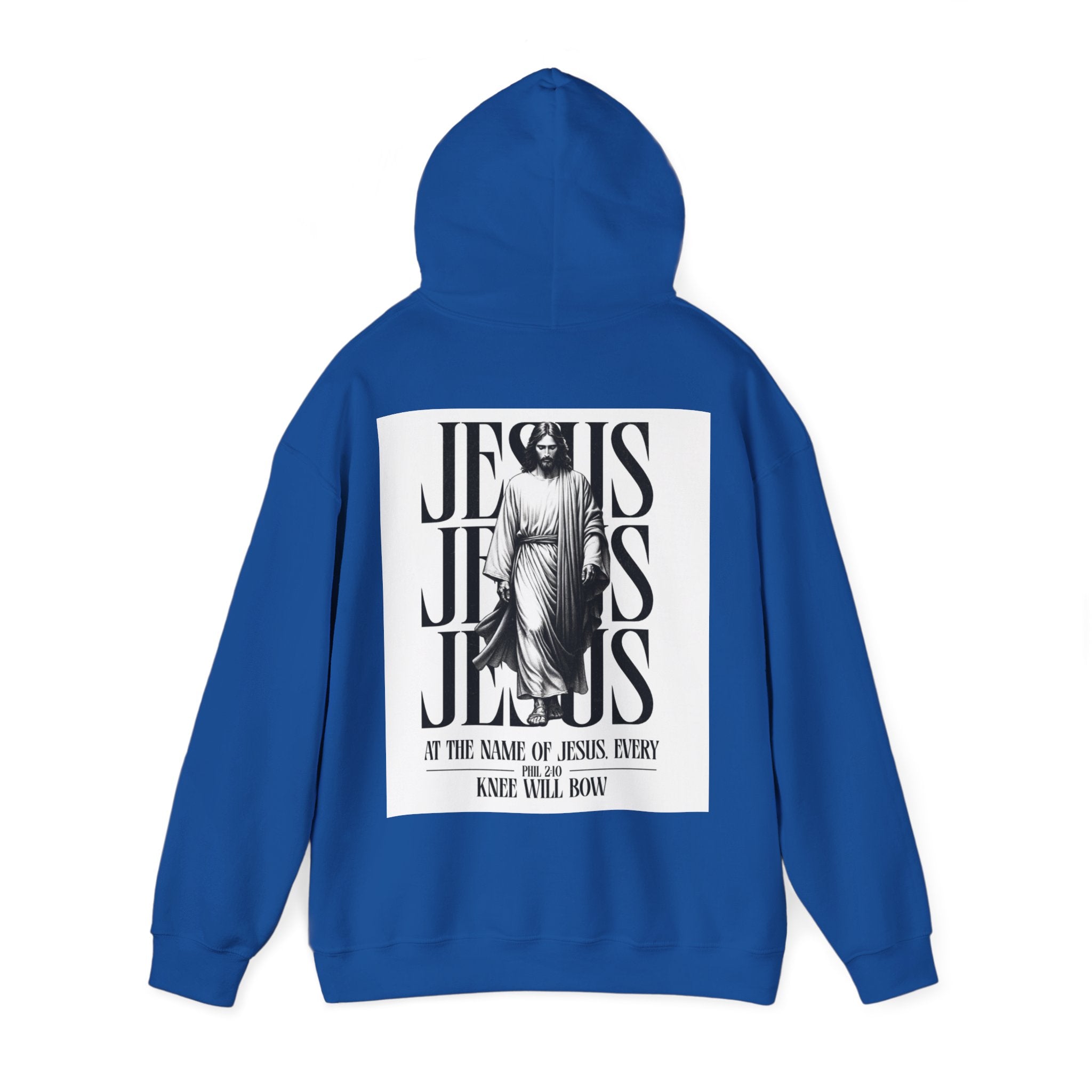 Jesus Hoodie | Religious Graphic Pullover, Back Prayer Design