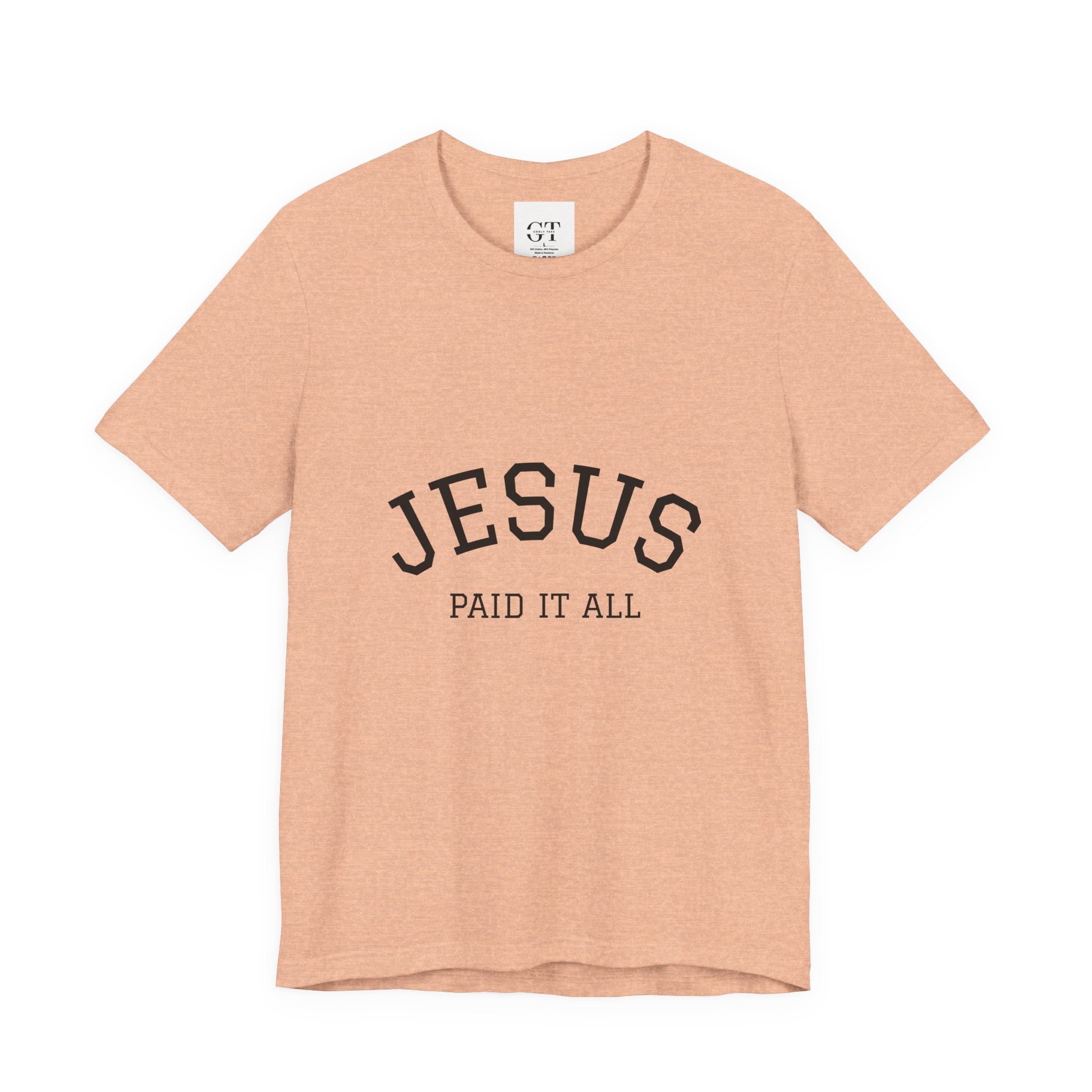 Jesus Paid It All Tee — Christian Faith Graphic T-Shirt (Receipt Back Print)