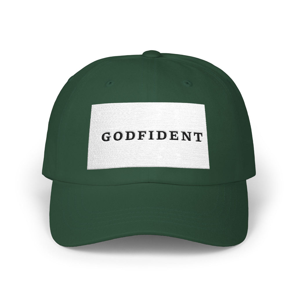 Godfident Embroidered Classic Dad Cap | White Baseball Hat
