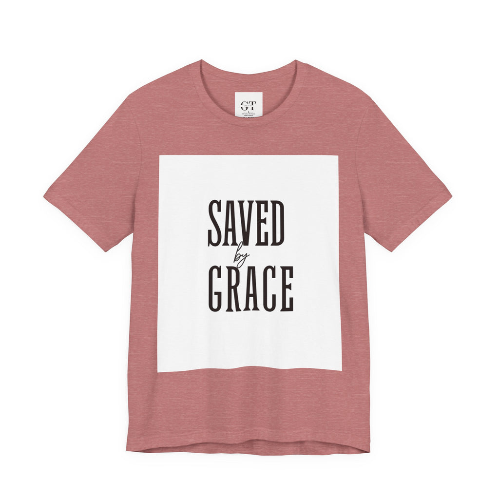 Saved by Grace T-shirt | Christian faith scripture graphic