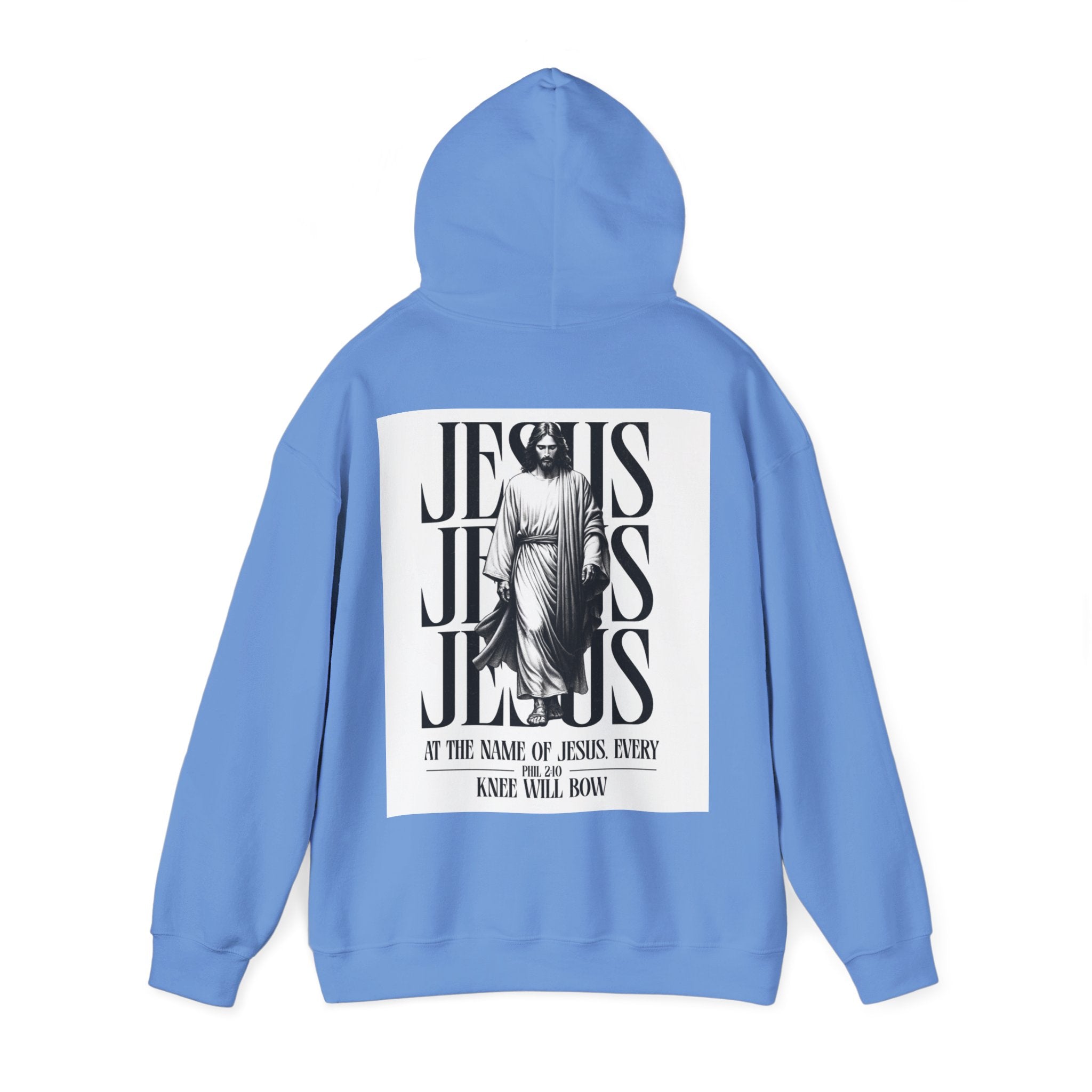 Jesus Hoodie | Religious Graphic Pullover, Back Prayer Design