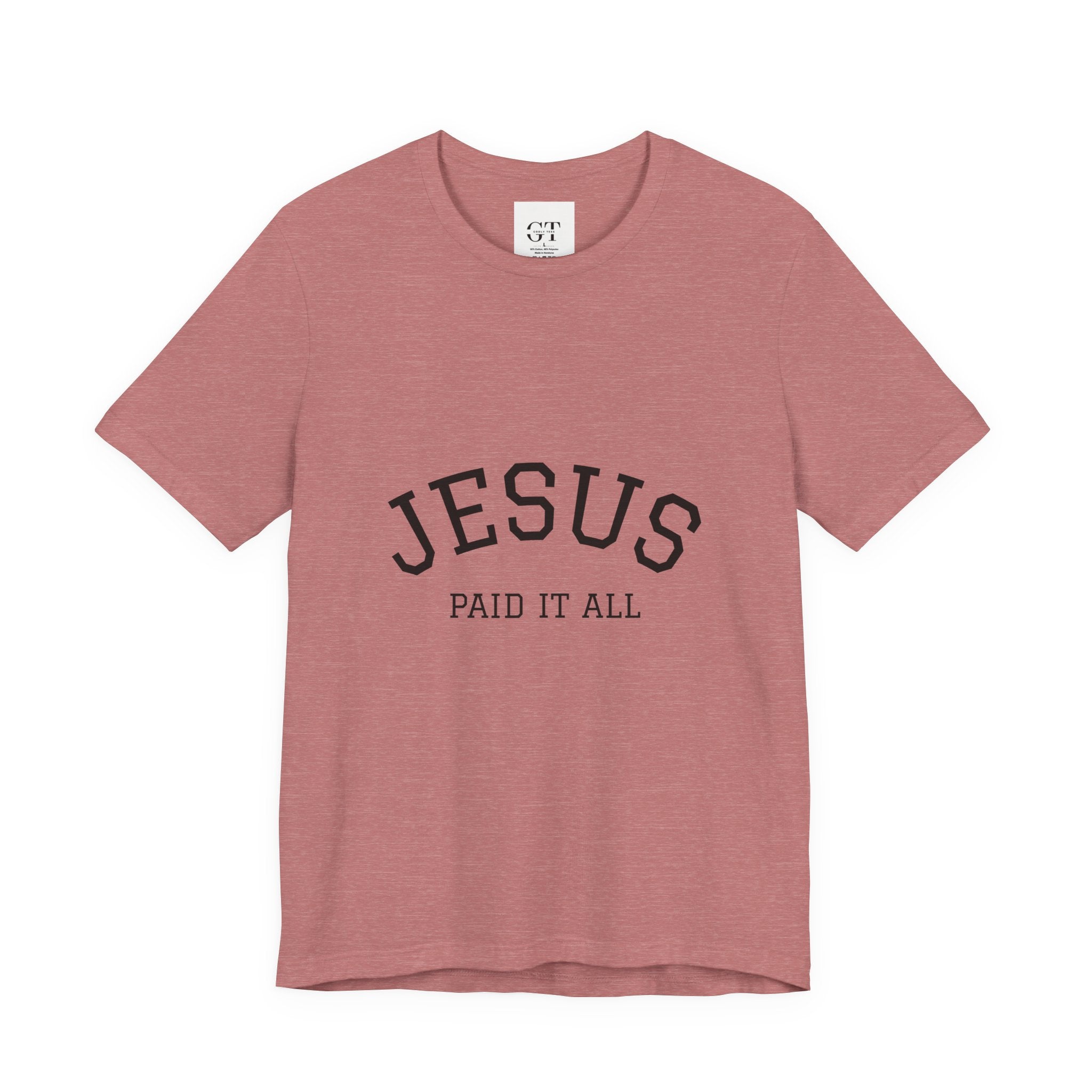 Jesus Paid It All Tee — Christian Faith Graphic T-Shirt (Receipt Back Print)