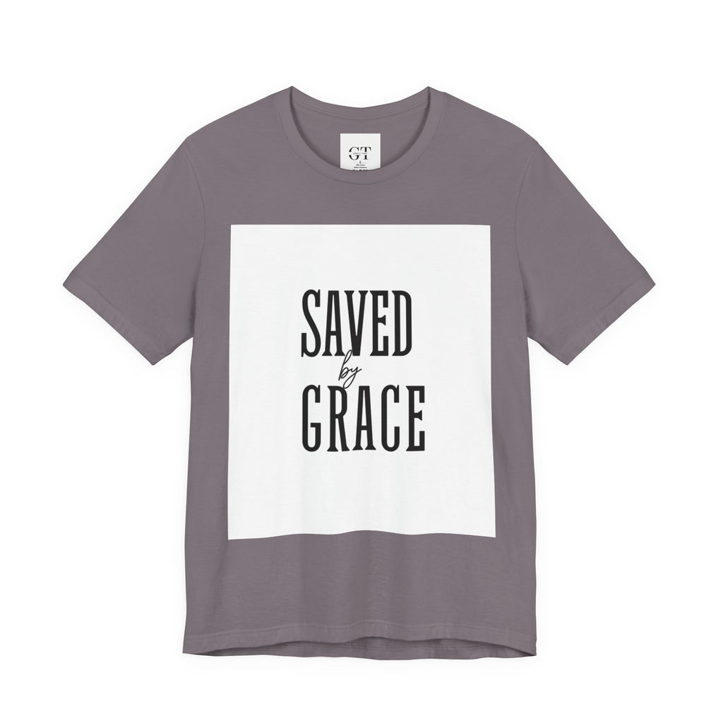 Saved by Grace T-shirt | Christian faith scripture graphic