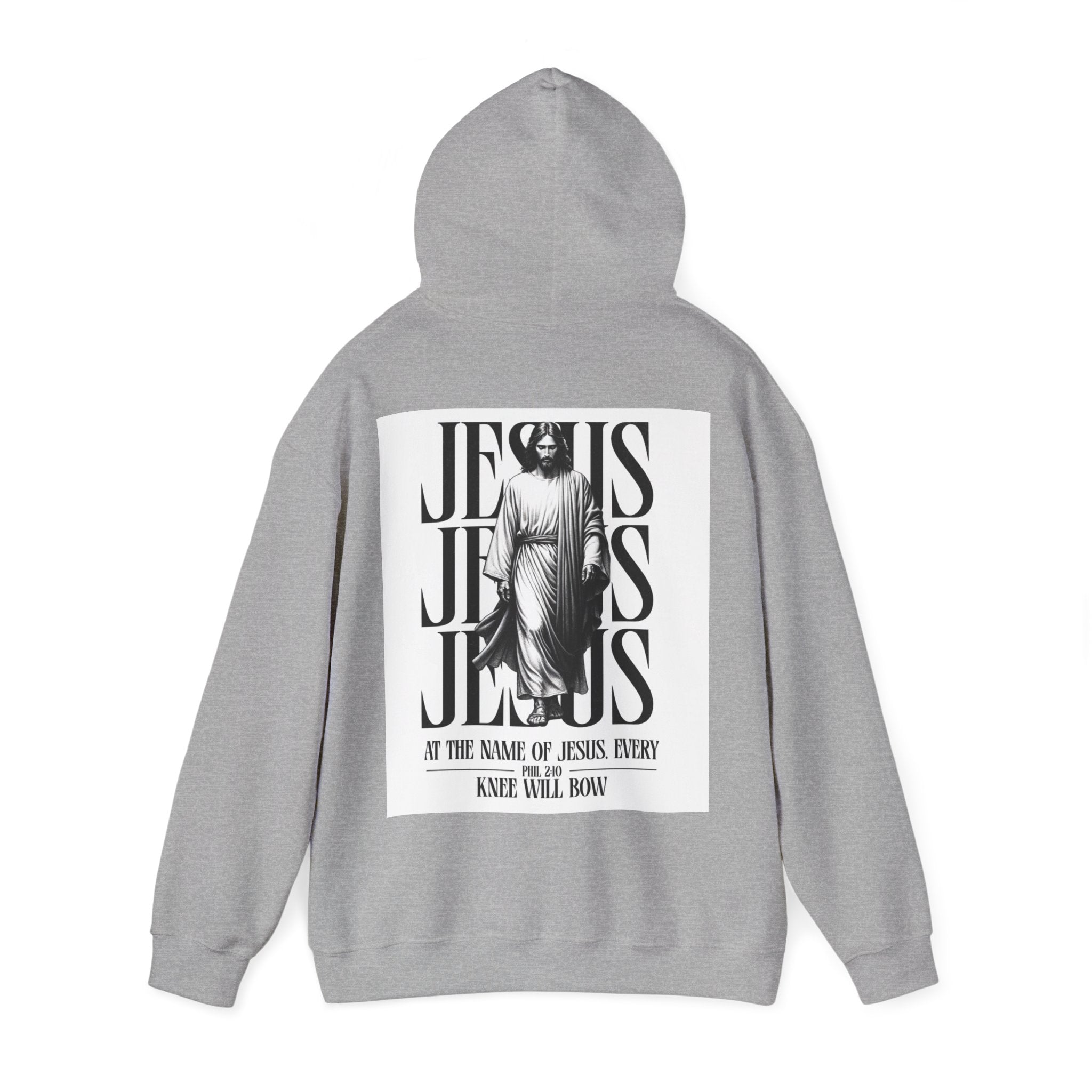 Jesus Hoodie | Religious Graphic Pullover, Back Prayer Design