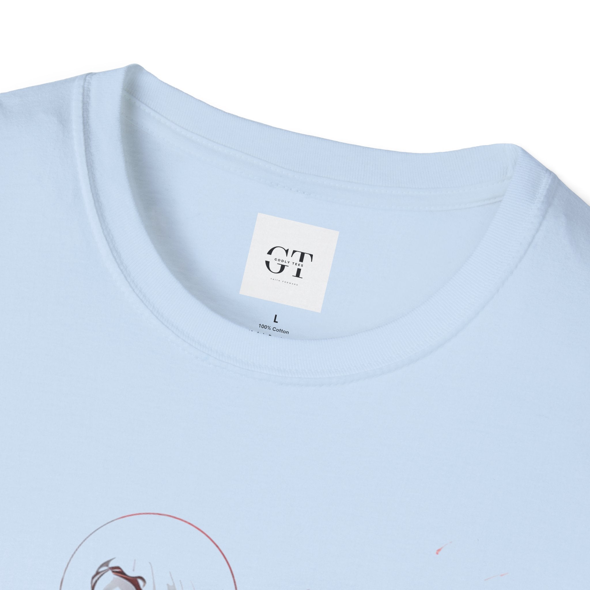 Jesus Watercolor T-Shirt — Red Abstract Sacred Heart Graphic Tee