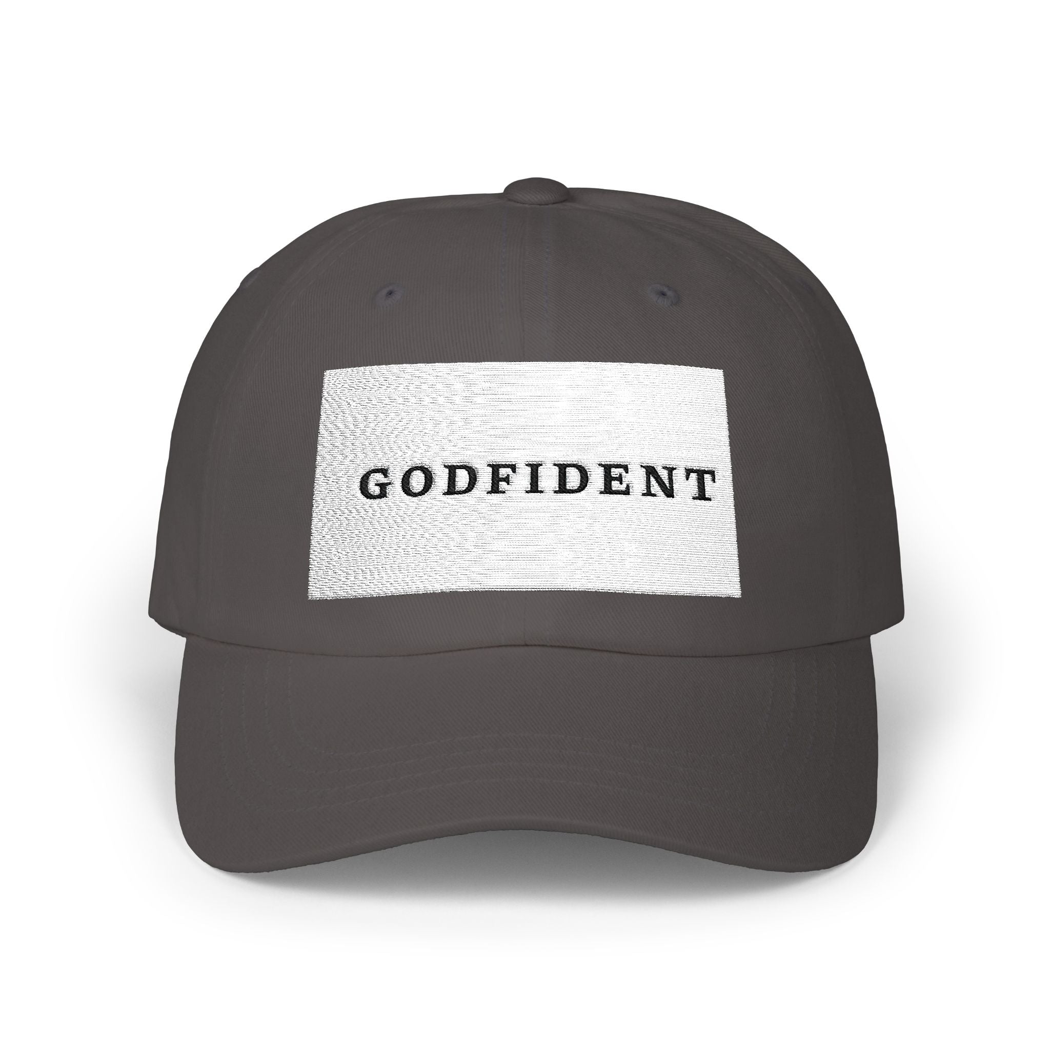 Godfident Embroidered Classic Dad Cap | White Baseball Hat