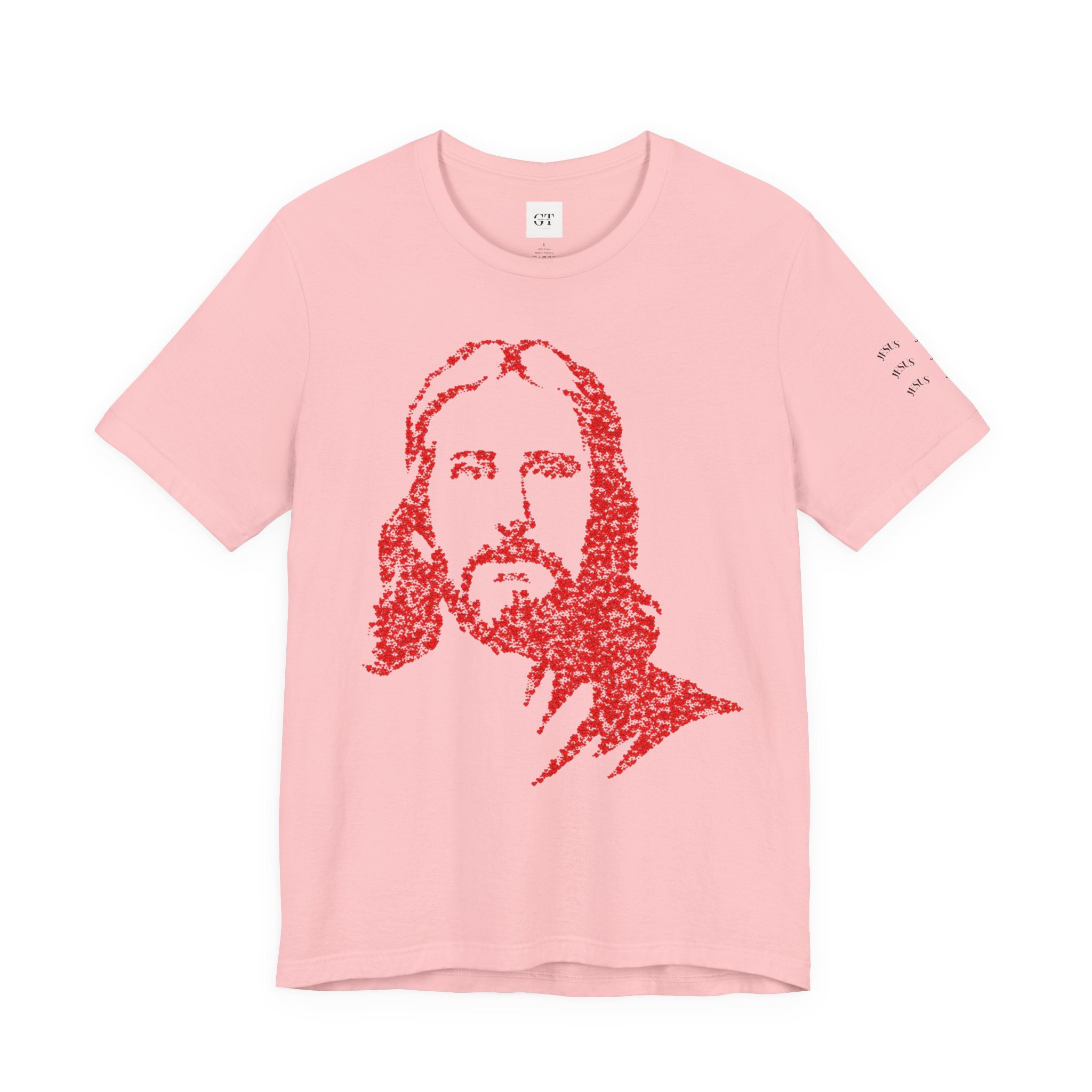 Red Floral Portrait Tee - Vintage-Inspired Graphic T-Shirt