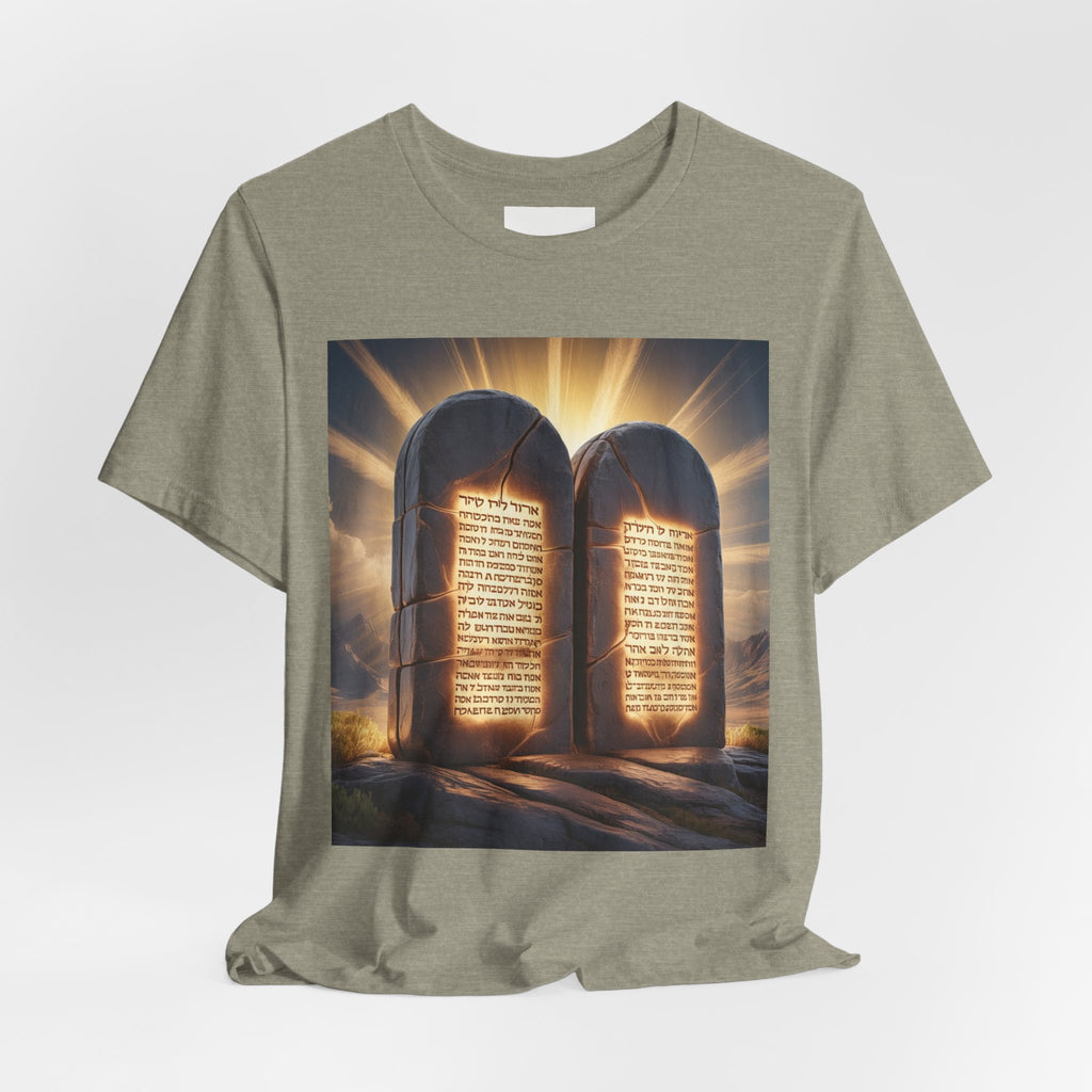 Ten Commandments Tablet T-shirt | Religious Scripture Apparel