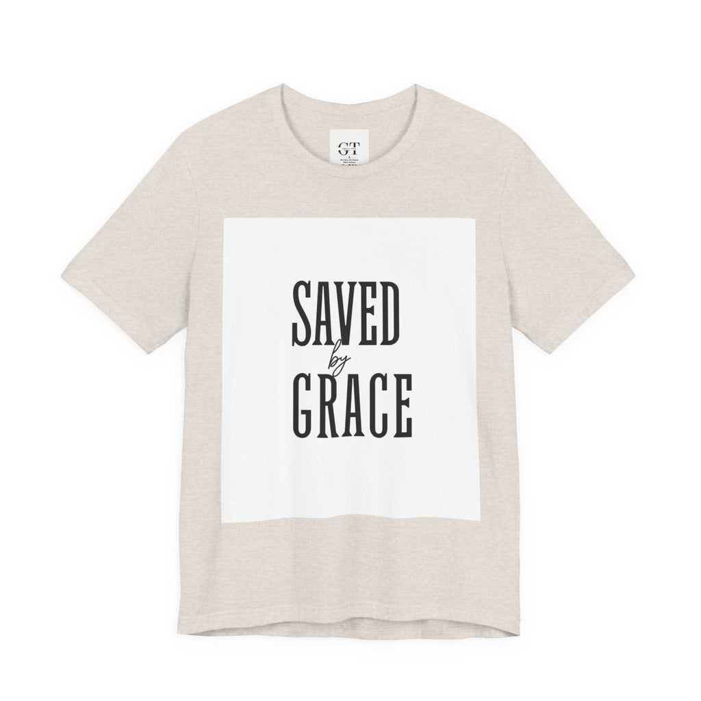 Saved by Grace T-shirt | Christian faith scripture graphic