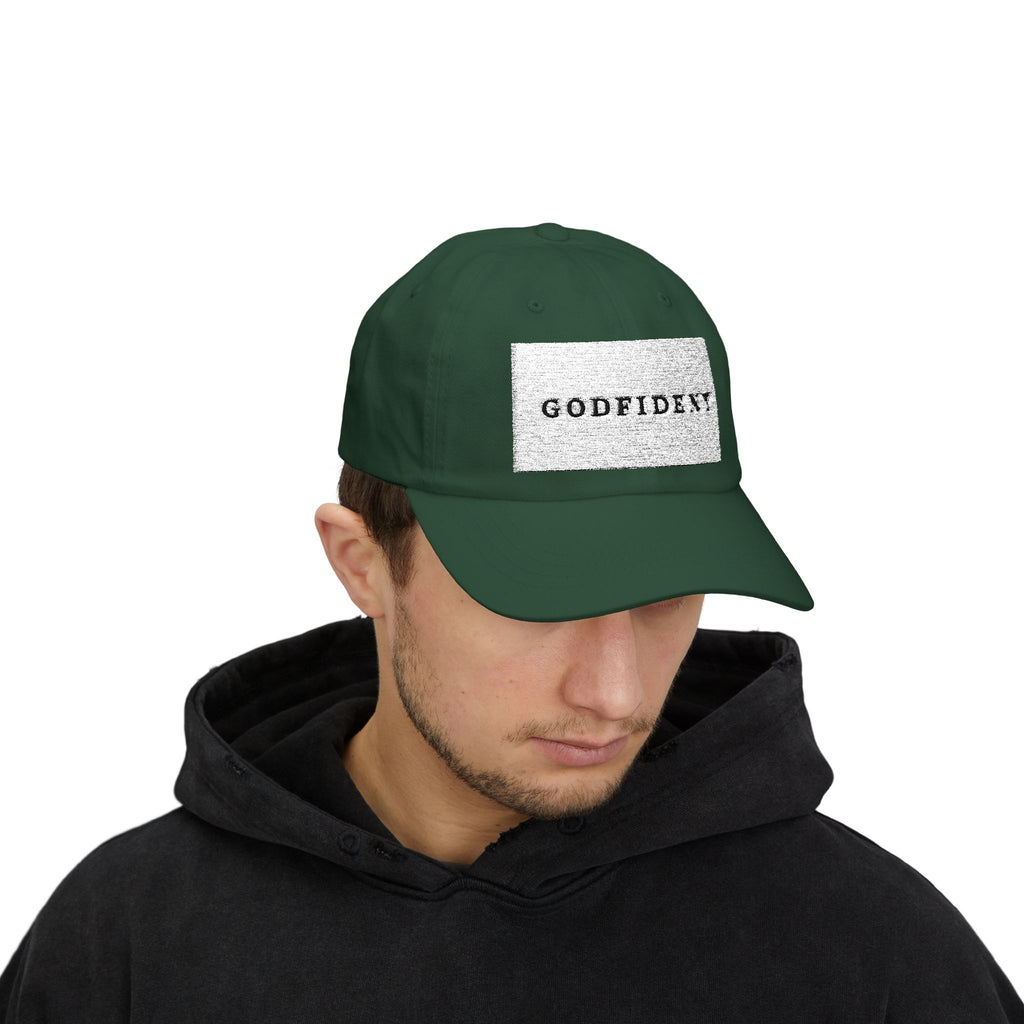 Godfident Embroidered Classic Dad Cap | White Baseball Hat