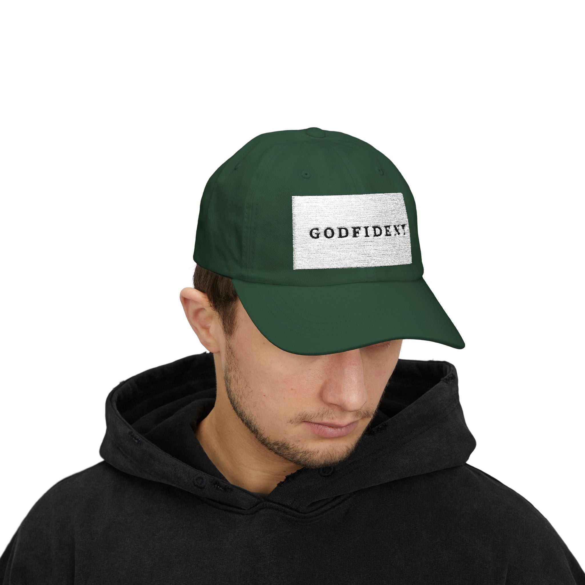 Godfident Embroidered Classic Dad Cap | White Baseball Hat
